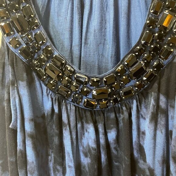 NWT Michael Kors Black and Blue Scoop Neck Dress Size Small - Picture 5 of 6